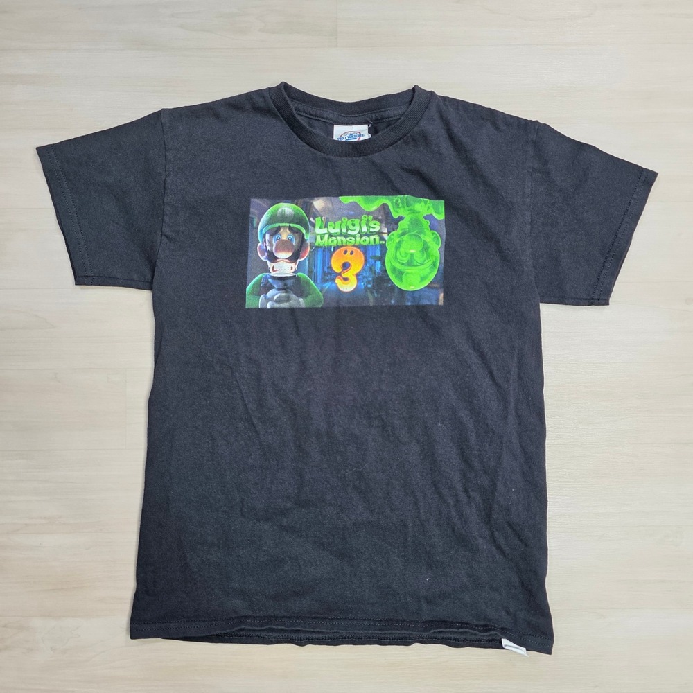 Kids Nintendo Luigi Mansion 3 T Shirt Youth‎ Medium Gray Short Sleeve Gaming Tee